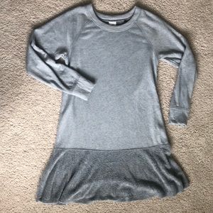 CAbi Grey Sweater Dress with Drop Waist